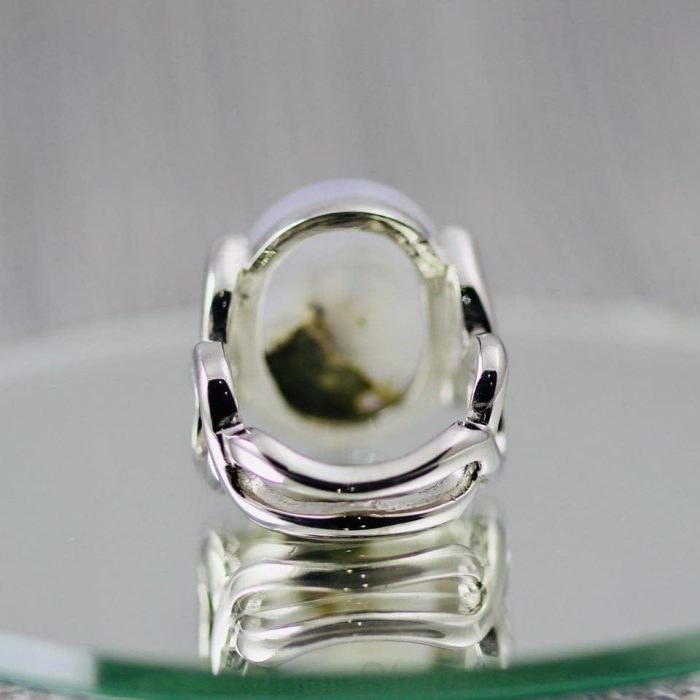 ⁦Moss Agate Ring Silver 925⁩ - الصورة ⁦3⁩