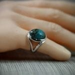 Natural Turquoise  (Firoza) Silver 925 Ring -TQR12