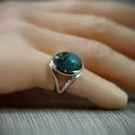 Natural Turquoise  (Firoza) Silver 925 Ring -TQR12