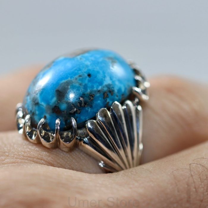 ⁦Natural Turquoise Ring (aka Firoza) TR004⁩ - الصورة ⁦2⁩