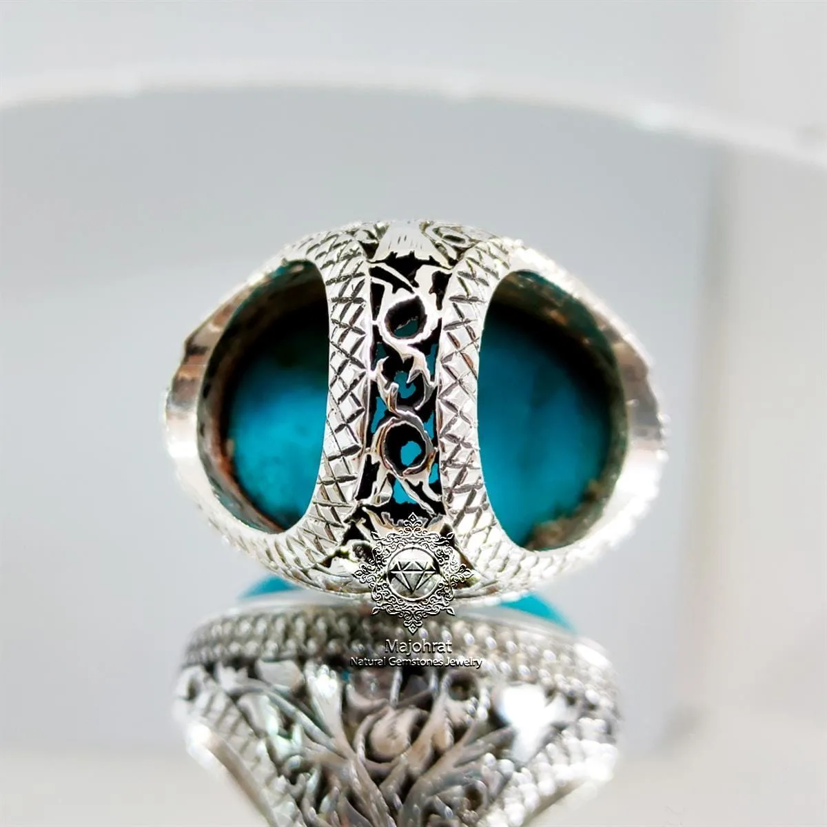 Masterpiece - Rare Big Turquoise - Handmade Feroza Ring - Image 3