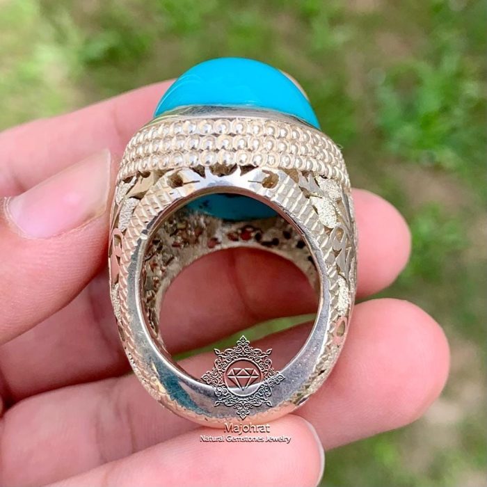 Masterpiece - Rare Turquoise - Handmade Feroza Ring - Image 3