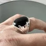 Yemeni Aqeeq Black (Agate) Natural - عقيق يماني طبيعي - Image 3