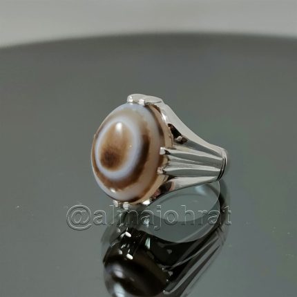 Sulemani Aqeeq (Agate)- Silver Ring عقيق سليماني