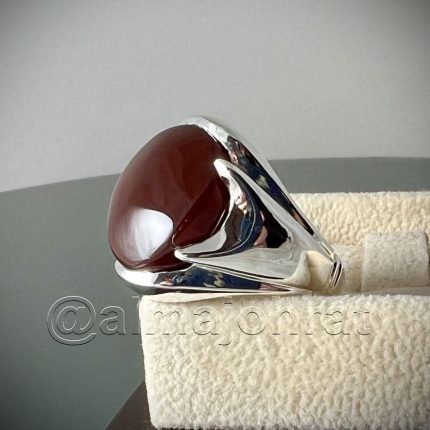 Yemeni Aqeeq (Agate) Natural - عقيق يماني لون كبدي طبيعي - Kabadi Aqiq + Kabdi Agate + Dark Brown Agate - Deep Brown Agate