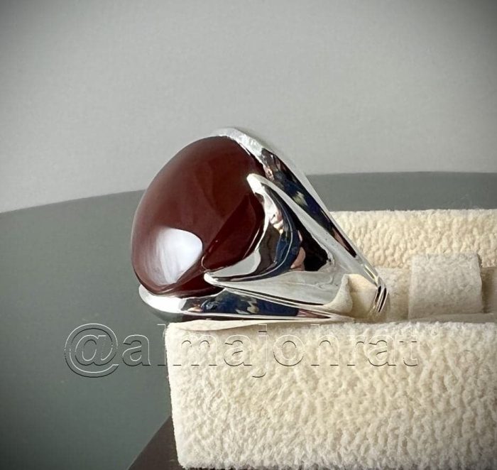 Yemeni Aqeeq (Agate) Natural - عقيق يماني لون كبدي طبيعي - Kabadi Aqiq + Kabdi Agate + Dark Brown Agate - Deep Brown Agate