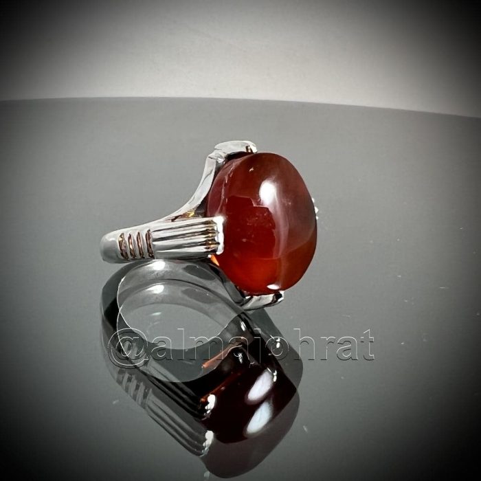 Red Yemeni Aqeeq - عقيق يمني أحمر + Yemen Agate Liver Color