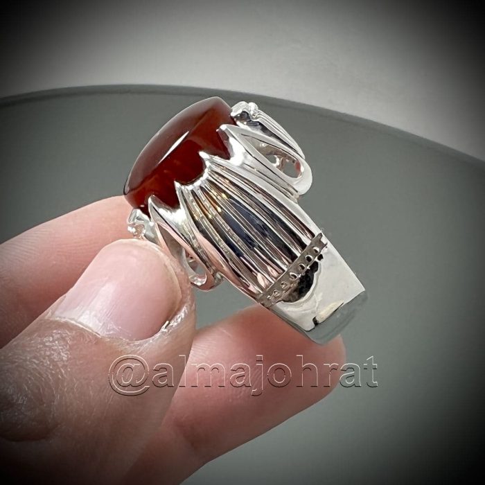 Red Yemeni Aqeeq - عقيق يمني أحمر + Yemen Agate Liver Color
