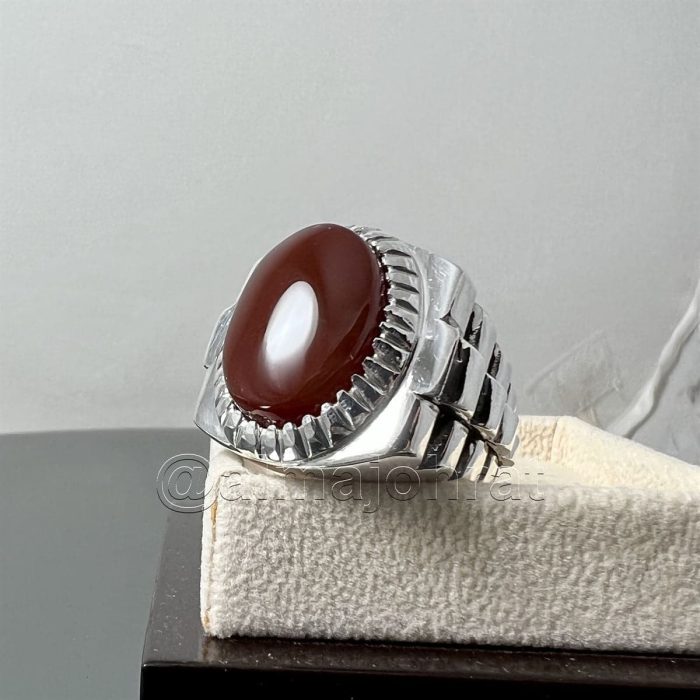 Red Yemeni Aqeeq - عقيق يمني أحمر + Yemen Agate Liver Color