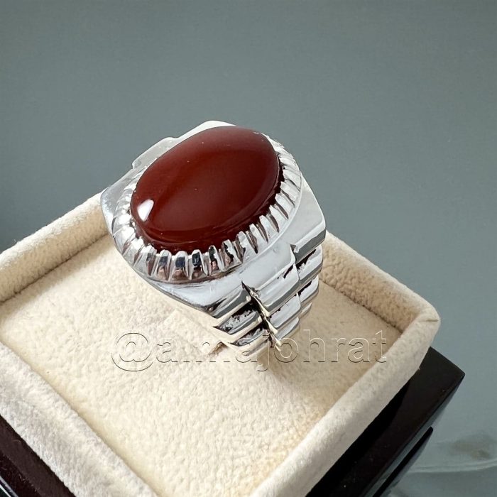 Red Yemeni Aqeeq - عقيق يمني أحمر + Yemen Agate Liver Color