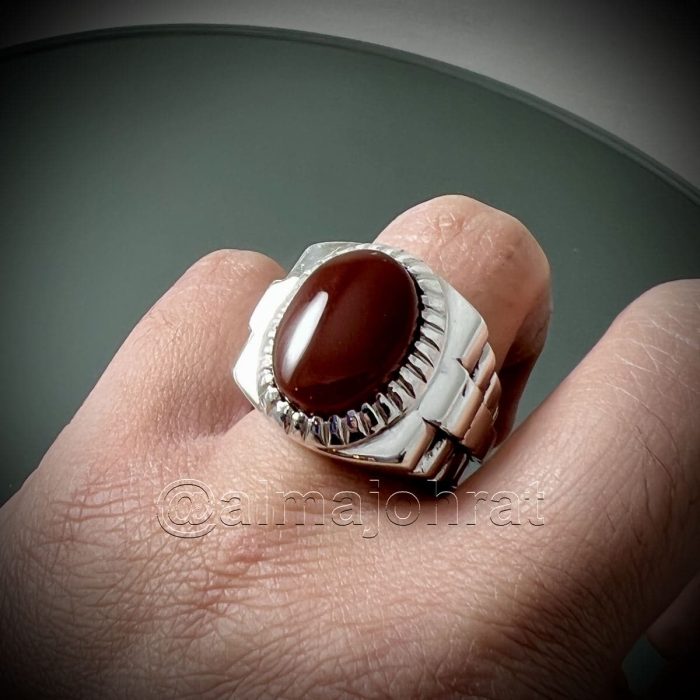 Red Yemeni Aqeeq - عقيق يمني أحمر + Yemen Agate Liver Color