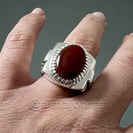 Red Yemeni Aqeeq - عقيق يمني أحمر + Yemen Agate Liver Color