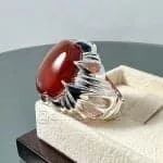 Red Yemeni Aqeeq - عقيق يمني أحمر + Yemen Agate Liver Color