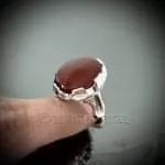 Red Yemeni Aqeeq - عقيق يمني أحمر + Yemen Agate Liver Color