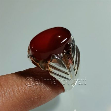 Red Yemeni Aqeeq - عقيق يمني أحمر + Yemen Agate Liver Color
