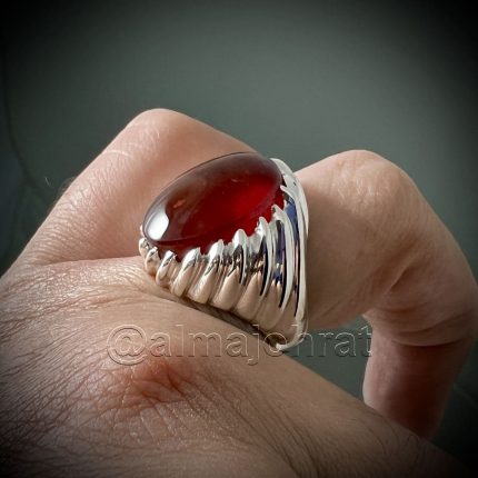 Red Yemeni Aqeeq - عقيق يمني أحمر + Yemen Agate Liver Color