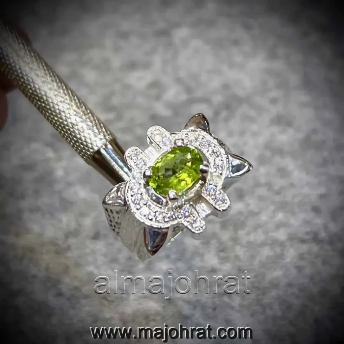 Natural Peridot Ring - Zabarjad Stone - Green Stone