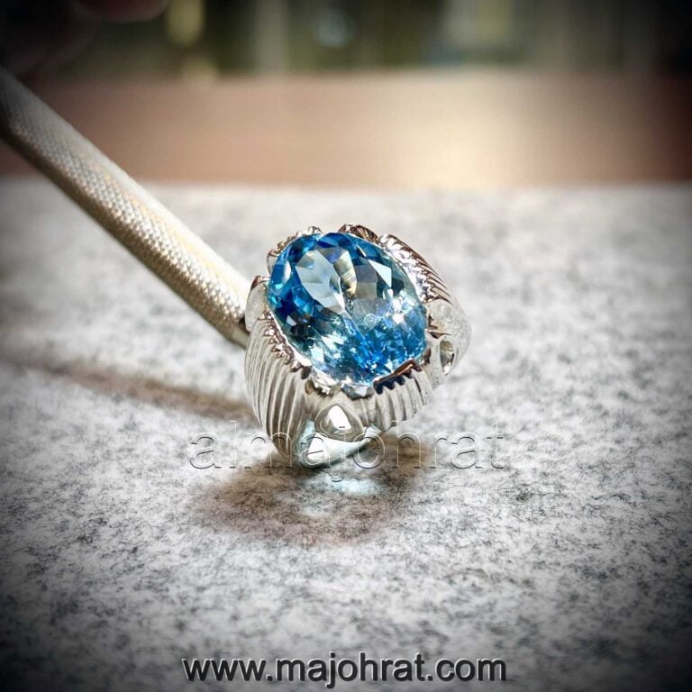 Swiss Blue Topaz Ring - 925 Silver Luxury