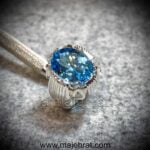 Swiss Blue Topaz Ring - 925 Silver Luxury