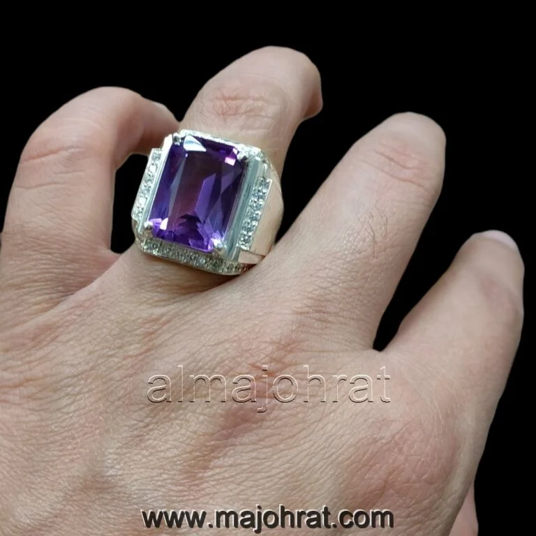 Natural Amethyst Ring - 925 Silver Luxury Rings
