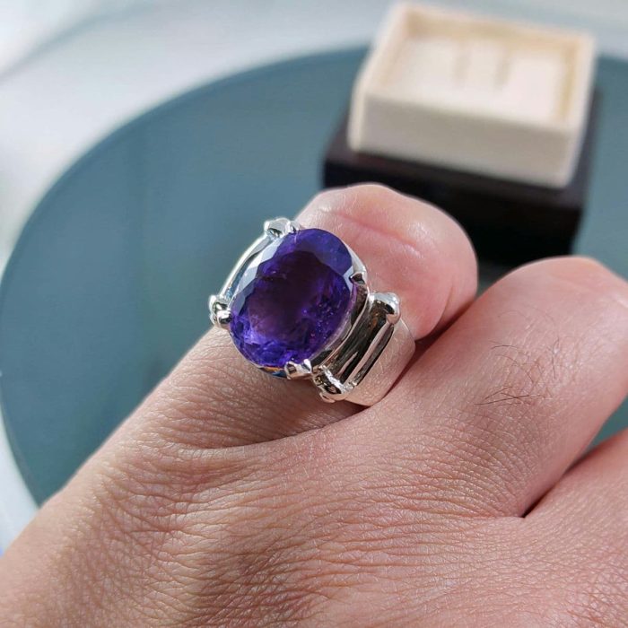 Natural Amethyst Ring 925 Silver 2 1