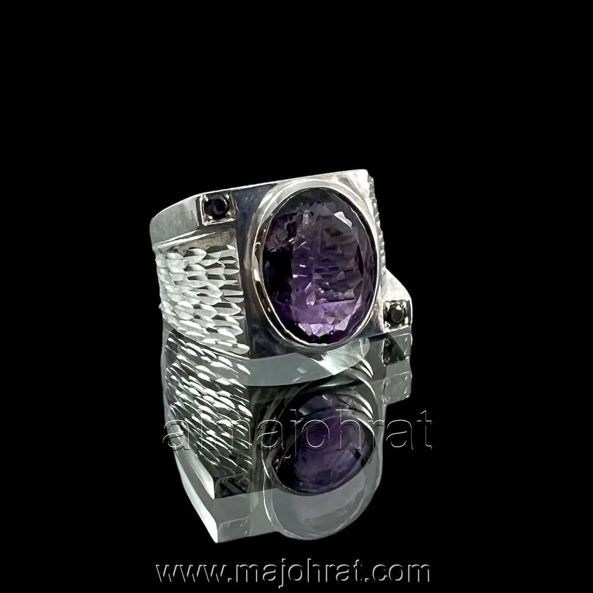 Natural Amethyst Ring 925 Silver (2) Natural Amethyst Ring - 925 Silver Luxury Rings