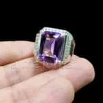 Natural Amethyst Ring - 925 Silver Luxury Rings