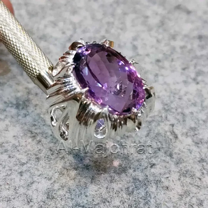 Natural Amethyst Ring 925 Silver
