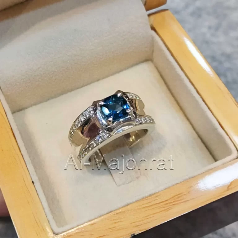 London Blue Topaz Stone Luxury Ring