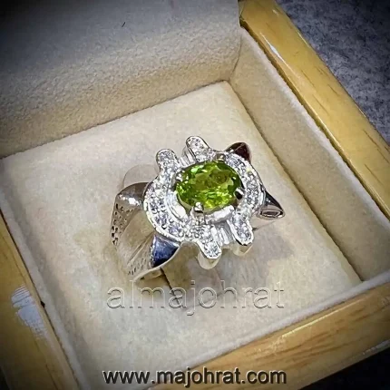 Natural Peridot Ring - Zabarjad Stone - Green Stone