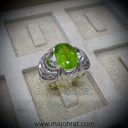 Natural Peridot Ring - Zabarjad Stone - Green Stone