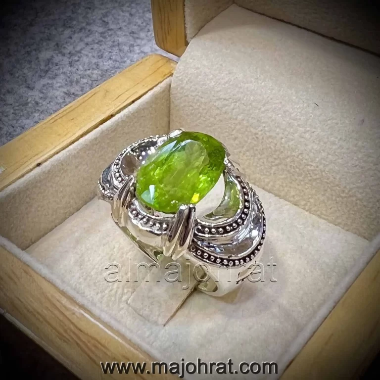 Natural Peridot Ring - Zabarjad Stone - Green Stone