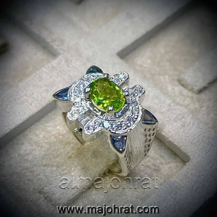 Natural Peridot Ring - Zabarjad Stone - Green Stone