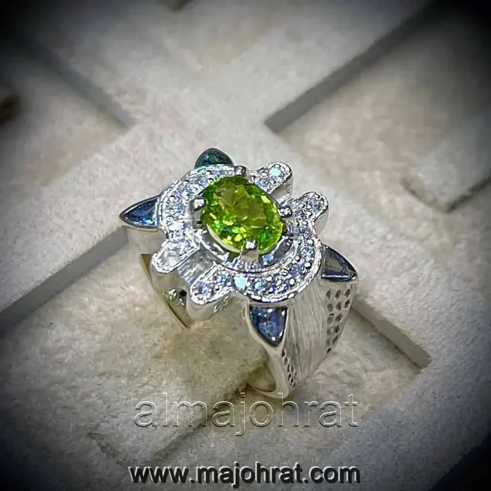 Natural Peridot Ring - Zabarjad Stone - Green Stone