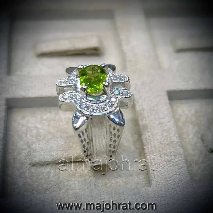 Natural Peridot Ring - Zabarjad Stone - Green Stone