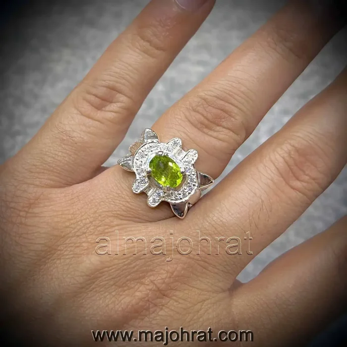 Natural Peridot Ring - Zabarjad Stone - Green Stone