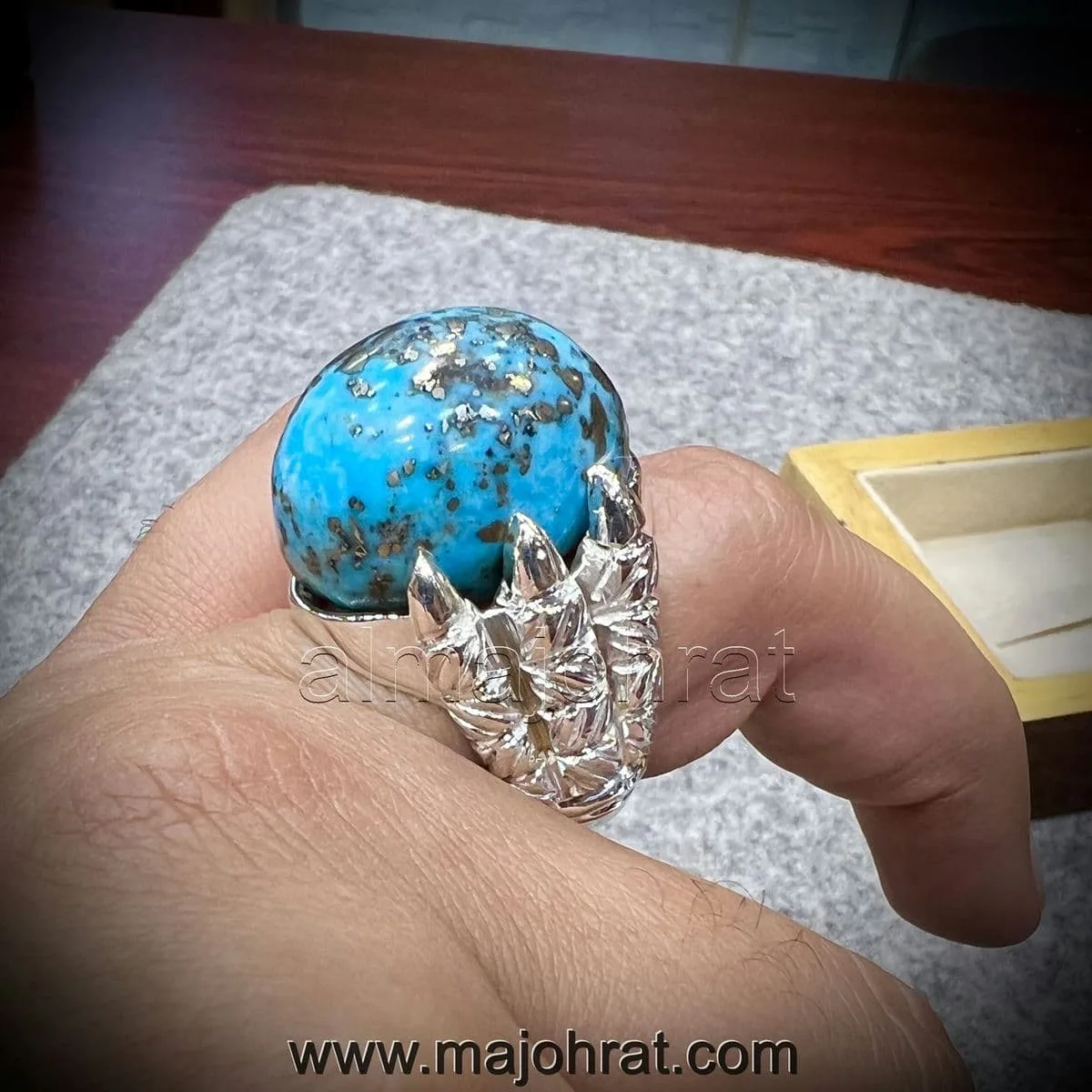 Natural Agate Ring 925 Silver