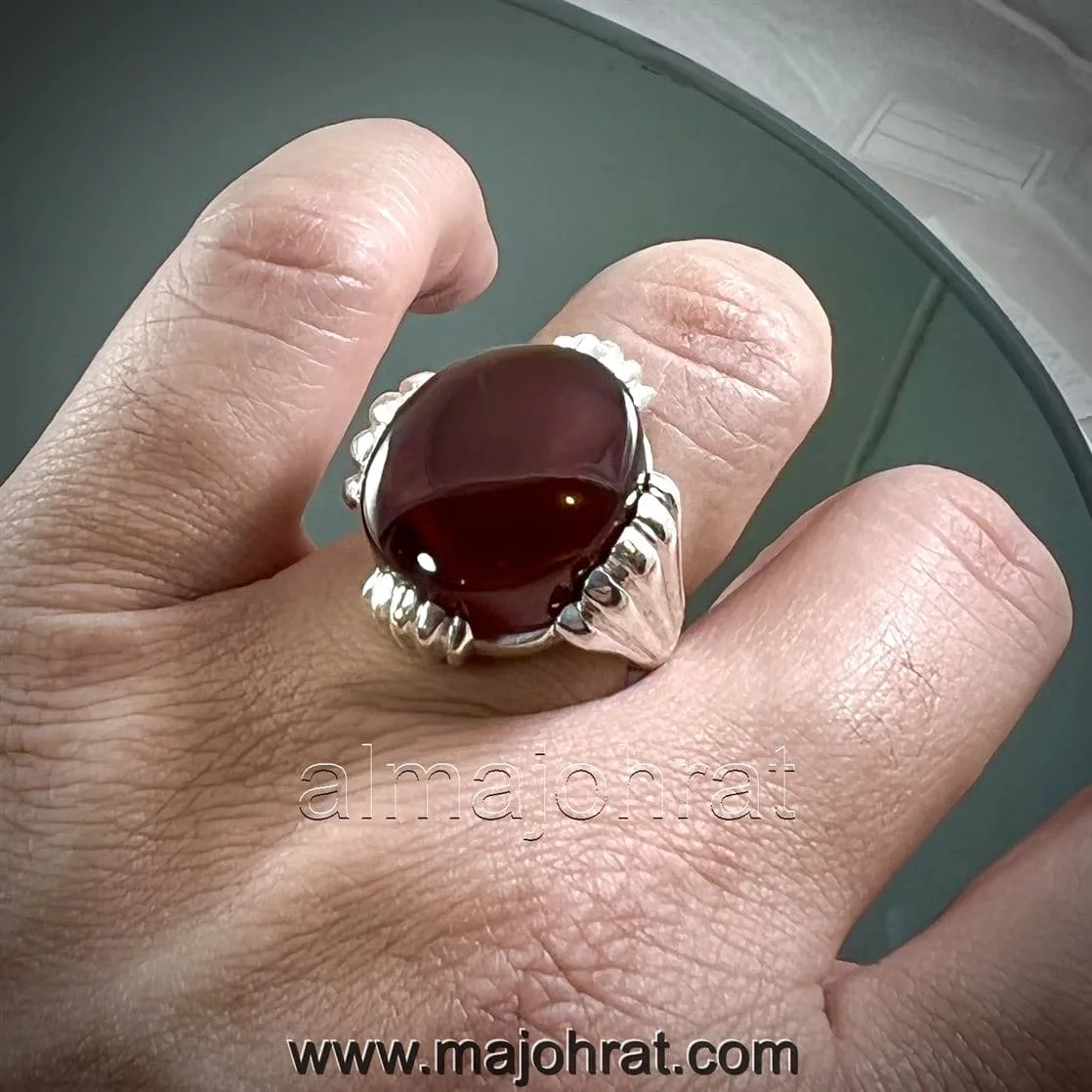 Red Yemeni Aqeeq - عقيق يمني أحمر + Yemen Agate Liver Color + Romani Aqeeq