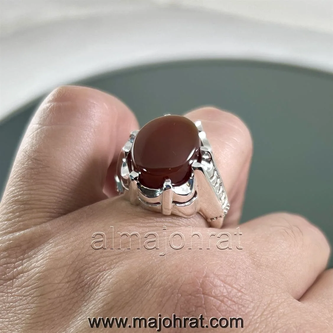 Red Yemeni Aqeeq - عقيق يمني أحمر + Yemen Agate Liver Color + Romani Aqeeq