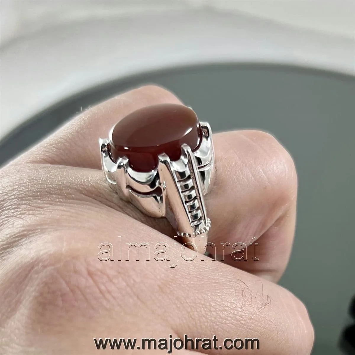 Red Yemeni Aqeeq - عقيق يمني أحمر + Yemen Agate Liver Color + Romani Aqeeq