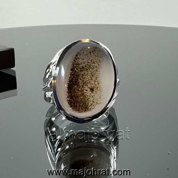 Shajri Aqeeq - Yemen Agate Natural - 925 Silver Ring - Image 3