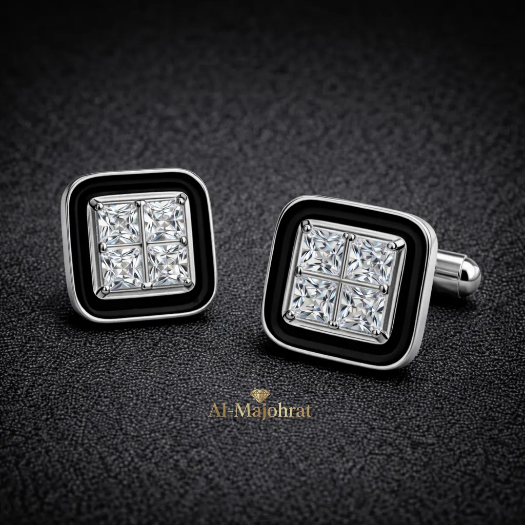 Silver 925 Cufflinks Italian (6) Cufflinks 925 Pure Silver Studs - Image 1