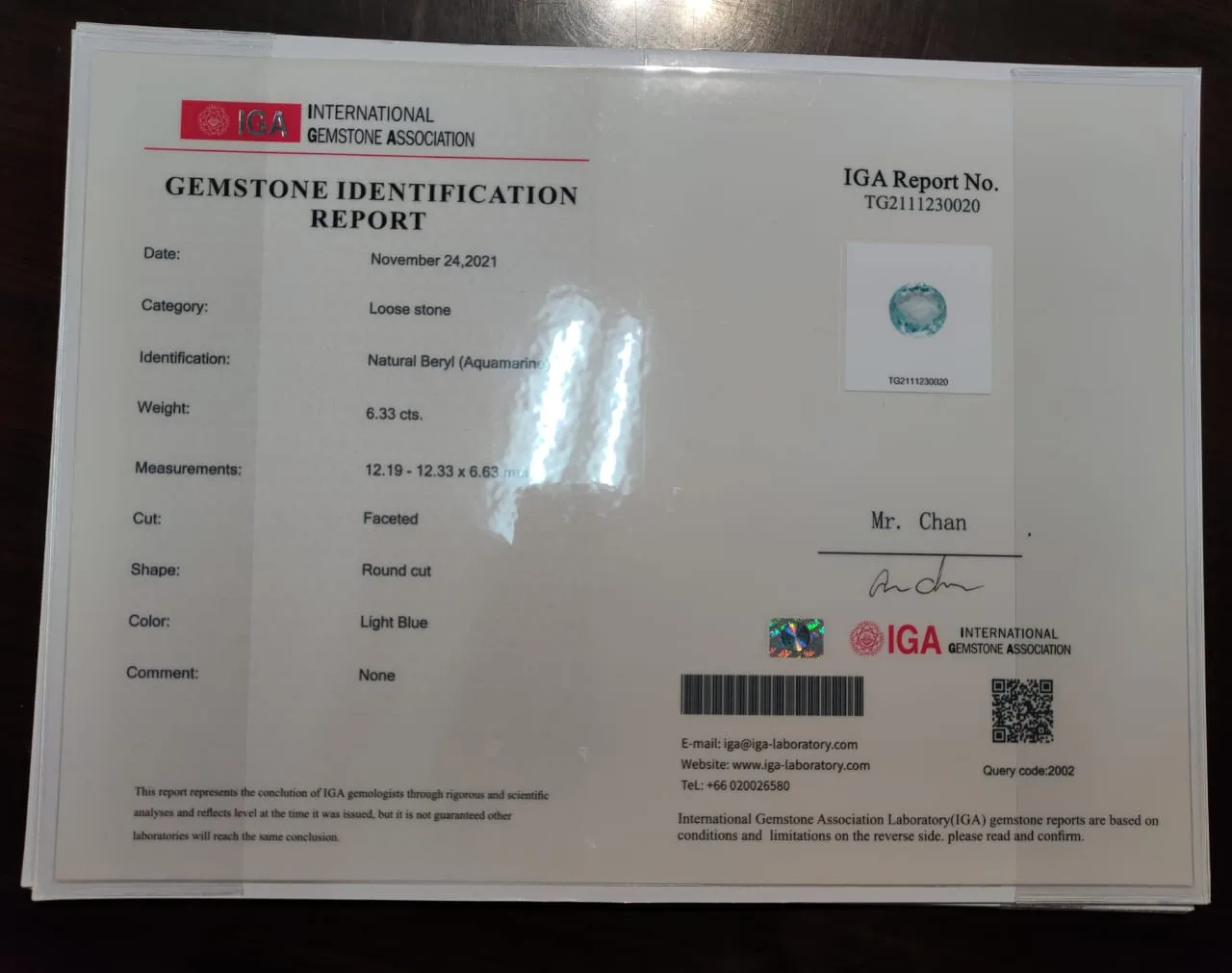 Aquamarine Natural Gemstone Ring Pure Silver - Image 3