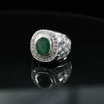 Swat Emerald Natural Lab Certified - Pure Silver Ring - Image 5
