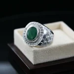 Swat Emerald Natural Lab Certified - Pure Silver Ring