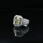 ⁦Natural Citrine Stone -  Lemon Quartz Silver Ring for Women⁩ - الصورة ⁦2⁩