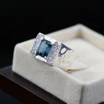 ⁦London Blue Topaz Natural Gemstone - Silver Ring⁩ - الصورة ⁦5⁩