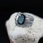 ⁦London Blue Topaz Natural Gemstone - Real Silver Ring⁩ - الصورة ⁦4⁩