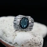 London Blue Topaz Natural Gemstone - Real Silver Ring