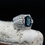⁦London Blue Topaz Natural Gemstone - Real Silver Ring⁩ - الصورة ⁦6⁩